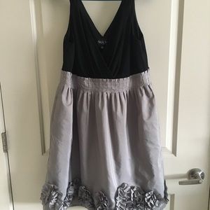 Nice Knee High Black and Gray Evening Dress.